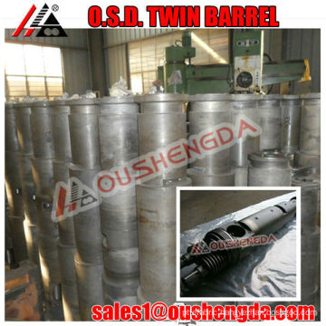 51/105 conical twin screw barrel/plastic extruder machine spare parts